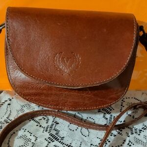 Firenze-Italian Brown Leather Crossbody Bag